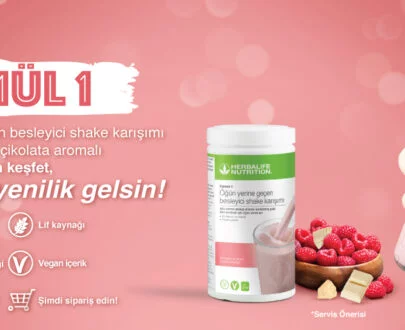 Herbalife Formül 1 Öğün Yerine Geçen Besleyici Ahududu ve Beyaz Çikolata Aromalı Shake Karışımı